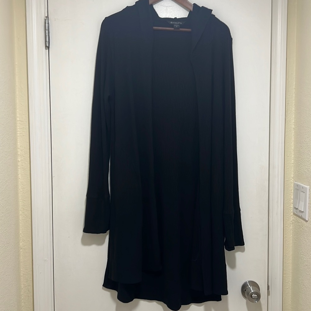 Athleta Long Hooded Cardigan